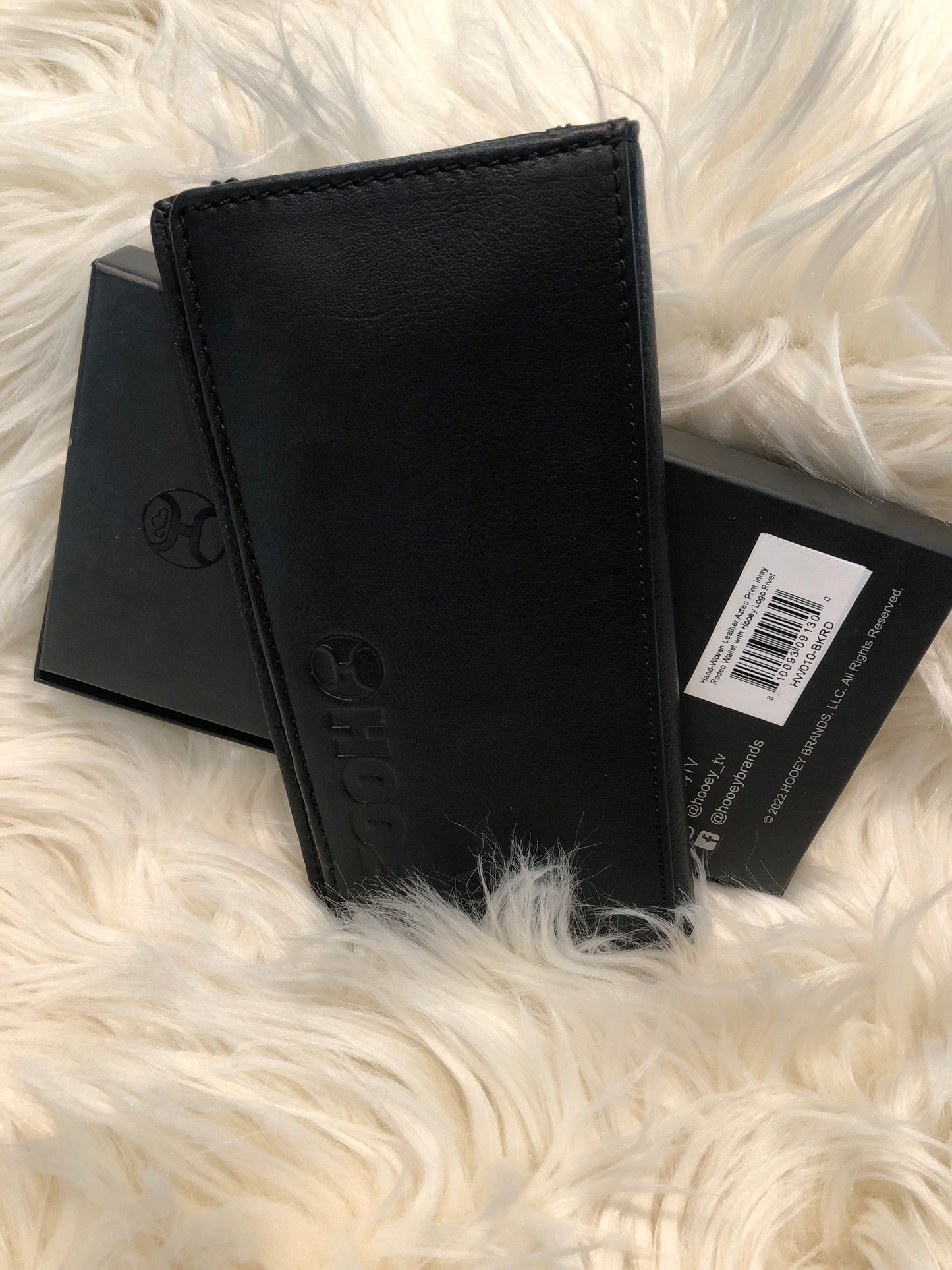 HOOEY WALLET LEATHER HW010-BKRD "Black Hawk" Rodeo Hooey Wallet Black/Red Aztec Print