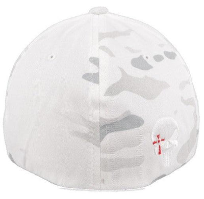 HOOEY CHRIS KYLE FLEXFIT HAT WHITE WITH RED LOGO CK019