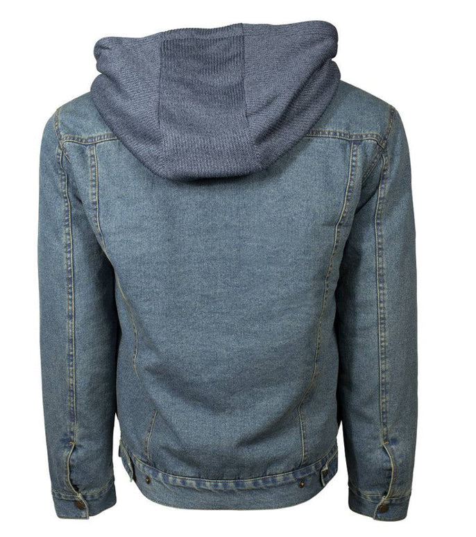 "HOOEY DENIM HOODED JACKET" DARK NAVY FLEECE LINING