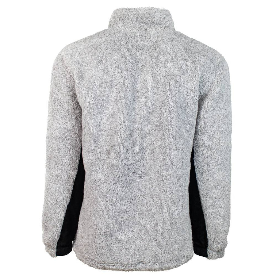 HOOEY JACKET MEN'S GRAY FLEECE PULLOVER WITH BLACK ACCENT