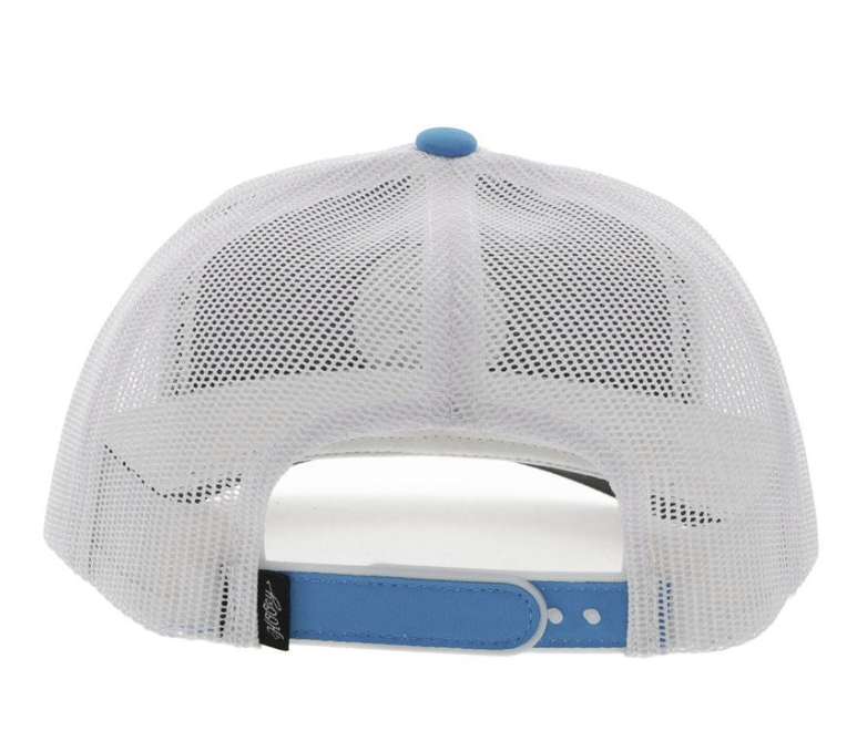 HOOEY PRIMO BLUE/ WHITE TRUCKER WITH BLK / WHITE LOGO OSFA 2246T-BLWH