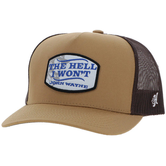 HOOEY JOHN WAYNE TRUCKER "THE HELL I WON'T" OSFA