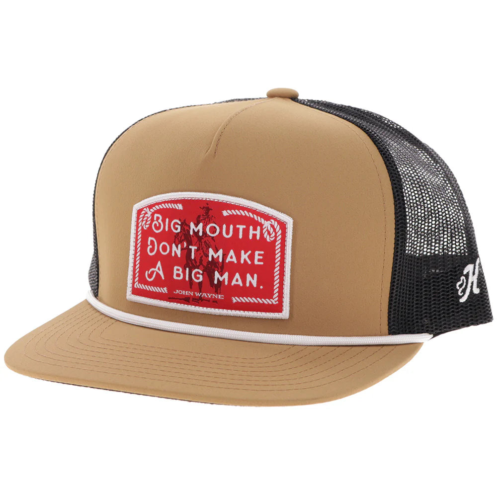 HOOEY JOHN WAYNE TRUCKER HAT OSFA "BIG MOUTH"