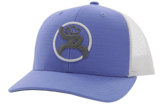HOOEY STRAP ROUGHY BLUE / WHITE TRUCKER OSFA 4031T-BLWH
