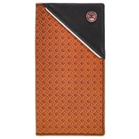 HOOEY WALLET HW002-TNBR "Hands Up Basket Weave" Rodeo Hooey Wallet Brown w/Black Leather