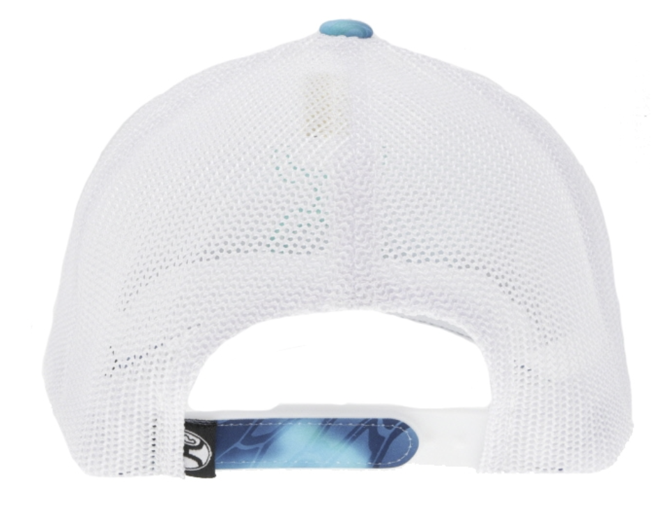 HOOEY BASS BLUE / WHITE TRUCKER TURQUOISE / WHITE LOGO OSFA