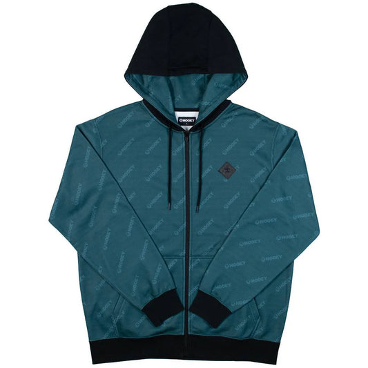 HOOEY HOODY ZIP UP BUTTE MEN'S TEAL FULL ZIP