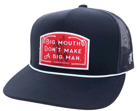 HOOEY JOHN WAYNE TRUCKER HAT OSFA "BIG MOUTH"