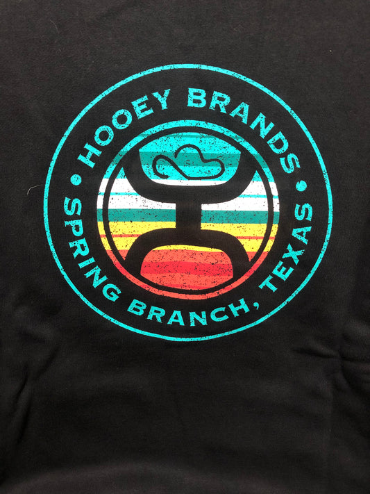 HOOEY HOODY GUADALUPE BLK W/ MULTI COLOR BACK LOGO HH1175BK
