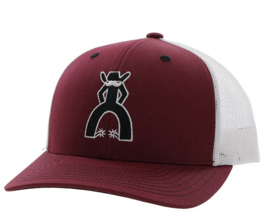 HOOEY PUNCHY MAROON / WHITE TRUCKER OSFA