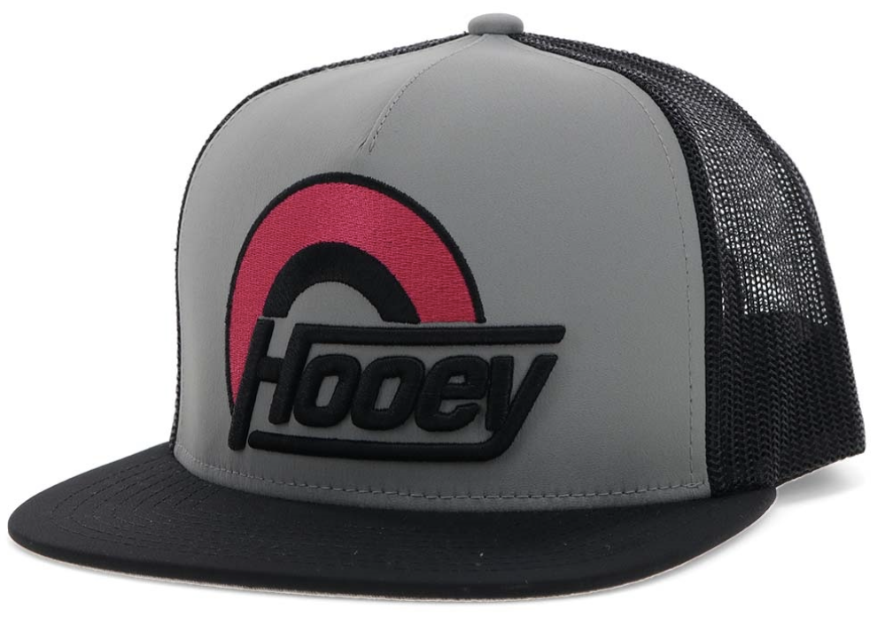 HOOEY SUDS GREY / BLACK TRUCKER WITH BLACK / PINK LOGO OSFA