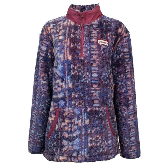 HOOEY JACKET WOMANS PURPLE / AZTEC FLEECE PULLOVER